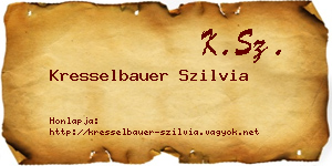 Kresselbauer Szilvia névjegykártya